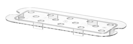 Perforated Drip Shelf for GN 1/3 Containers | HENDI Profi Line | Polycarbonate | Transparent | 266x116mm