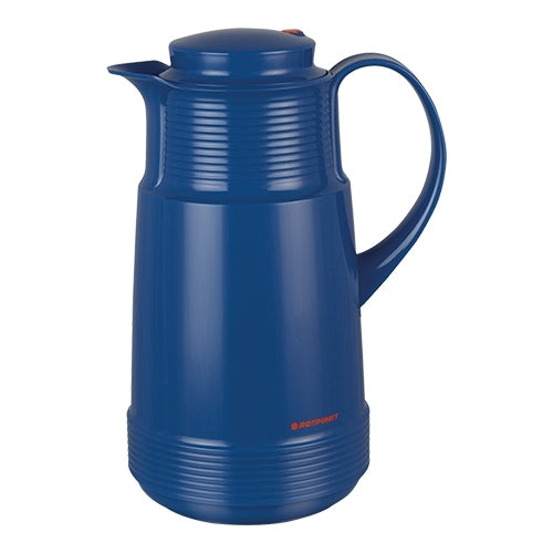 Blue Polypropylene Vacuum Jug with Glass Jug | Rotpunkt | Screw Cap | 1 L 1