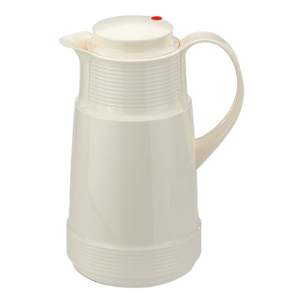 White Polypropylene Vacuum Jug with Screw Cap and Glass Jug | Rotpunkt | 1 L | H26.2 cm 1