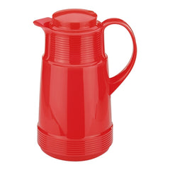 Red Polypropylene Vacuum Jug with Screw Cap and Glass Jug | Rotpunkt | 1 L | H26.2 cm 1