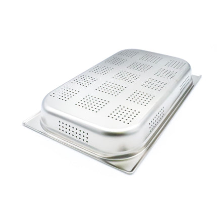 Gastronorm Container | 1/1 GN | 6,5cm Deep | Stainless Steel | Perforated 2