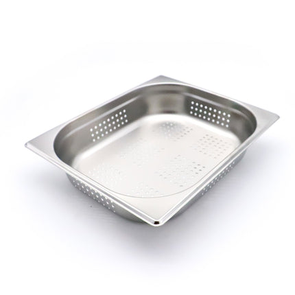 Gastronorm Container | 1/2 GN | 6,5cm Deep | Stainless Steel | Perforated 1