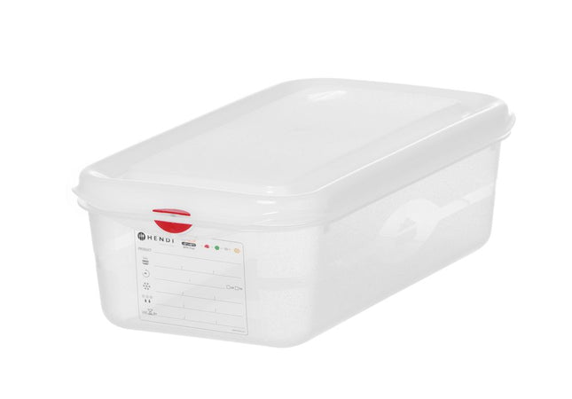 GN 1/3 container, polypropylene, HENDI, GN 1/3, 4L, Transparent, 325x176x(H)100mm, Rectangular