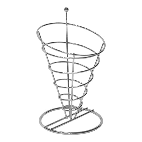 French Fries Serving Stand | EMGA | Chromed | Ø12 x H23 cm 1