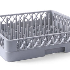 Dishwasher Basket for Plates with Pre-Shaped Pins | HENDI | 500x500x100mm