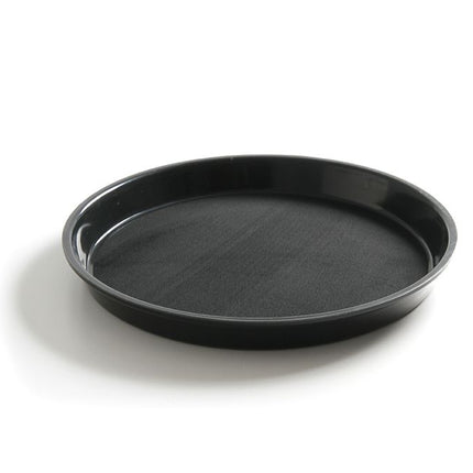 Non-Slip Round Serving Tray with High Rim | HENDI | Black | Ø360x39mm