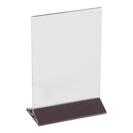 Transparent Plexiglass Menu Stand | EMGA | 2-Sided | W13 x D7 x H18 cm 1
