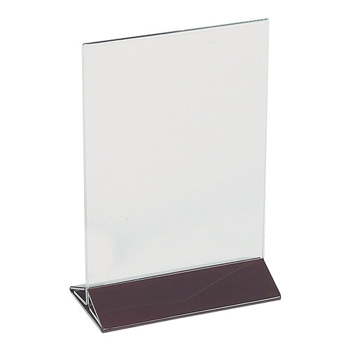 Transparent Plexiglass Menu Stand | EMGA | 2-Sided | W13 x D7 x H18 cm 1