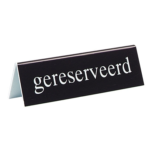Black Table Sign Printed Both Sides | EMGA 880020 | Polystyrene | 13 x 3.5 x H4 cm 1
