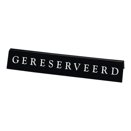 Black Table Sign Printed Both Sides | EMGA 880021 | Polystyrene | 20 x 4 x H5 cm 1