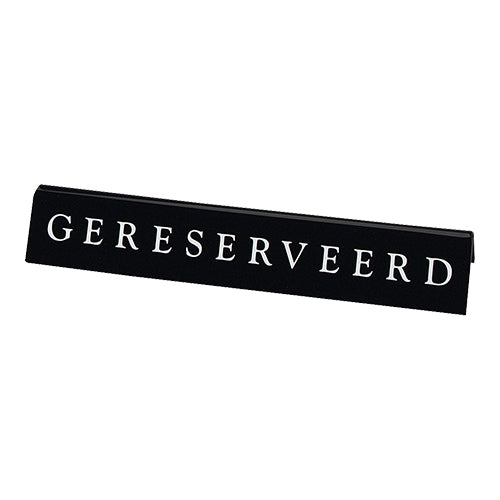 Black Table Sign Printed Both Sides | EMGA 880021 | Polystyrene | 20 x 4 x H5 cm 1