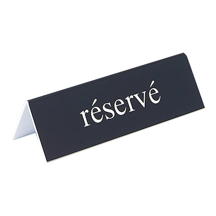 Black Table Sign Printed Both Sides | EMGA 880030 | Polystyrene | 13 x 3.5 x H4 cm 1