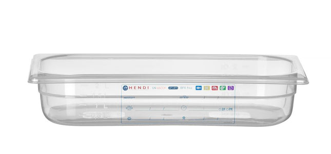 HACCP Compliant GN 1/3 Food Storage Container | HENDI | 2.5L | Transparent