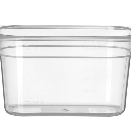 Polypropylene GN 1/4 Food Storage Container | HENDI Profi Line | 4L | Transparent