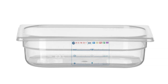 GN 1/4 HACCP Food Storage Container | HENDI | Transparent | 265x162x65mm | 1.8L