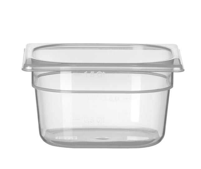 Polypropylene GN 1/6 Food Storage Container | HENDI Profi Line | 1.6L | Transparent