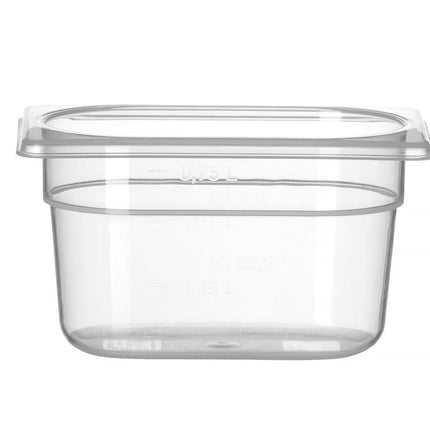 Polypropylene GN 1/9 Food Storage Container | HENDI Profi Line | 1L | Transparent