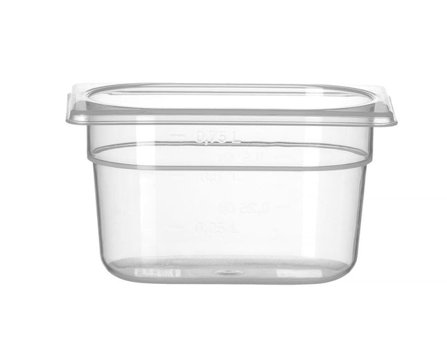 Polypropylene GN 1/9 Food Storage Container | HENDI Profi Line | 1L | Transparent