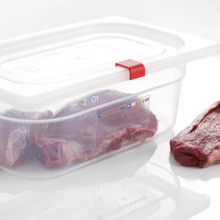 Lid Clips for HACCP Storage Containers | HENDI | Red 4