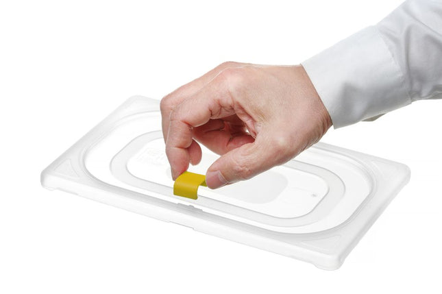 Yellow Lid Clips for HACCP Storage Containers | HENDI | 12 Pieces 2