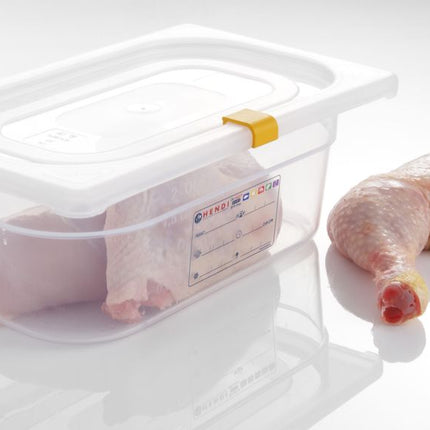 Yellow Lid Clips for HACCP Storage Containers | HENDI | 12 Pieces 3