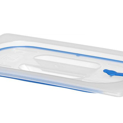 Polypropylene Lid with Airtight Seal for GN 1/4 Containers | HENDI | Transparent | 265x162mm