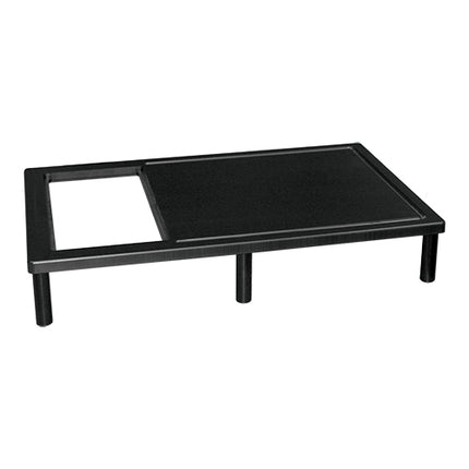 CaterChef Black HDPE Cutting Table with GN 1/3 Hole | 1 Side Grooved | 65 x 40 x H11 cm 1