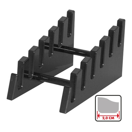 Cutting Board Storage Rack | CaterChef | Holds Up to 6 Boards | Black HDPE | 18 x 32 x H17 cm 1