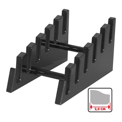 Cutting Board Storage Rack | CaterChef | Holds Up to 6 Boards | Black HDPE | 18 x 32 x H17 cm 1