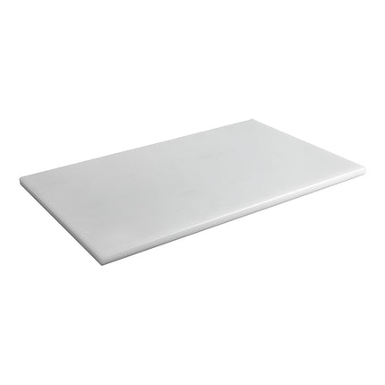 White HDPE Cutting Board for Cheese and Bread | CaterChef | 2-Sided Smooth | 50 x 30 x 1.5 cm 1