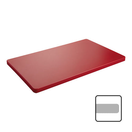 CaterChef Red HDPE Cutting Board for Meat | 1 Side Smooth with Feet | 50 x 30 x 2 cm 1
