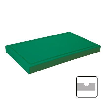 CaterChef Green HDPE Cutting Board, Grooved with Feet | 50 x 30 x 4 cm 1