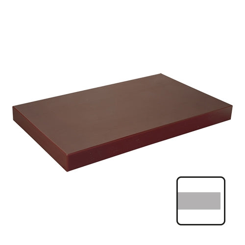Brown HDPE Cutting Board | CaterChef | 1 Side Smooth with Feet | 50 x 30 x 4 cm 1