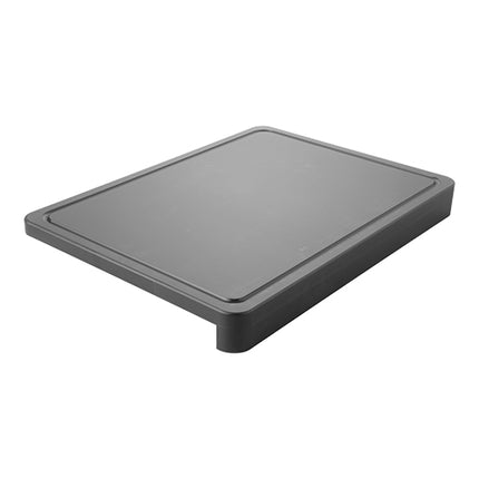 CaterChef Black HDPE Carving Board with Stop Edge | 1 Side Grooved | 50 x 37 cm 1