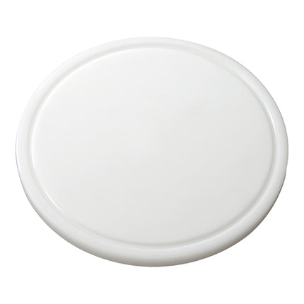 White Round HDPE Cutting Board, 1-Side Grooved with Feet | CaterChef | Ø30 cm, 1.5 cm Thick 1