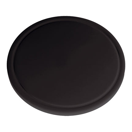 Black Round HDPE Cutting Board, 1-Side Grooved with Feet | CaterChef | Ø30 cm, 1.5 cm Thick 1