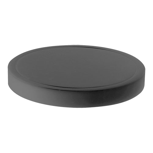 Black Round HDPE Cutting Board, 1-Side Grooved with Feet | CaterChef | Ø37 cm, 4.5 cm Thick 1