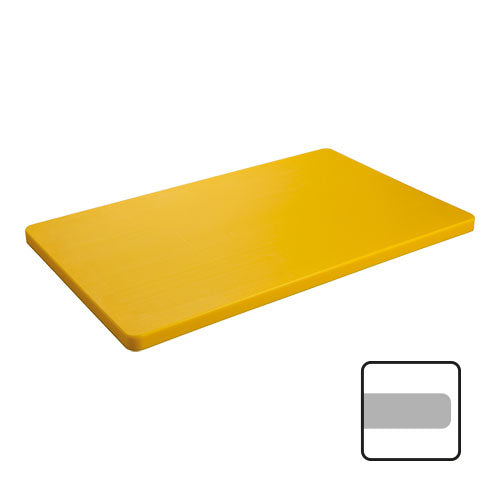 Yellow HDPE Cutting Board for Poultry | CaterChef | Smooth Side with Feet | 40 x 25 x 2 cm 1