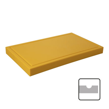 CaterChef Yellow HDPE Cutting Board for Poultry | Smooth with Feet | 50 x 30 x 4 cm 1