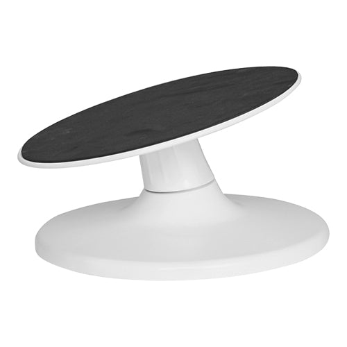 Cake Decorating Stand with Swivel and Tilt Function | EMGA | White Melamine | Ø30 x H16 cm 1