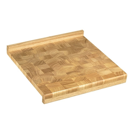 Rubber Tree Wood End Grain Carving Board | Zassenhaus | Stop Edge and Groove | 39 x 39 cm 1