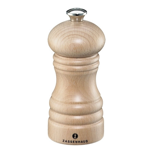 Zassenhaus Berlin Pepper Grinder | Natural Beechwood | Ceramic Precision Grinder | Ø5.4 x H12 cm 1