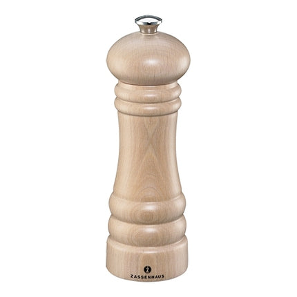 Zassenhaus Berlin Pepper Grinder | Natural Beechwood | Ceramic Precision Grinder | Ø5.9 x H18 cm 1