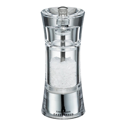 Salt Grinder with Ceramic Precision Mill | Zassenhaus | Transparent Acrylic | Ø5.8 x H14 cm 1