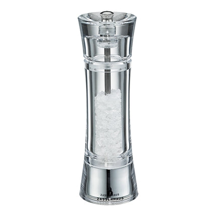 Salt Grinder with Ceramic Precision Mill | Zassenhaus | Transparent Acrylic | Ø5.8 x H18 cm 1