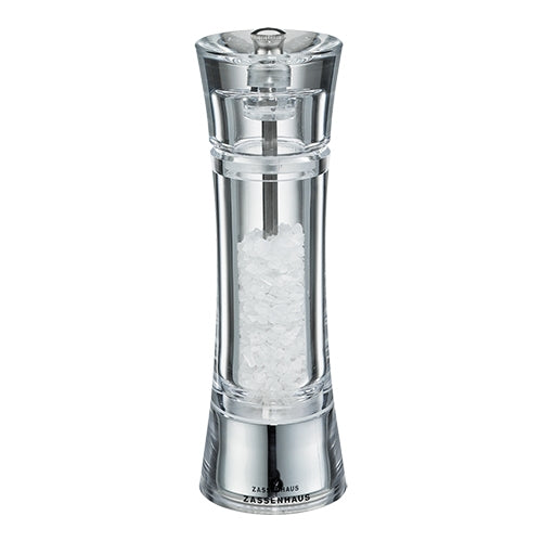 Salt Grinder with Ceramic Precision Mill | Zassenhaus | Transparent Acrylic | Ø5.8 x H18 cm 1
