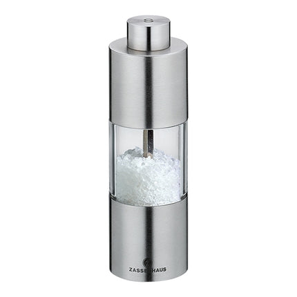 Salt Grinder with Ceramic Precision Mill | Zassenhaus | Stainless Steel, Transparent | Ø4.5 x H13 cm 1
