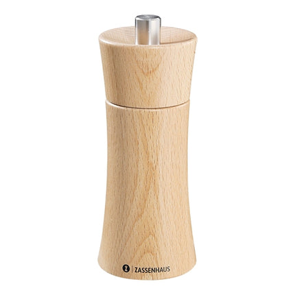 Beechwood Salt Grinder with Ceramic Precision Mechanism | Zassenhaus Frankfurt | Natural | Ø5.4 x H14 cm 1
