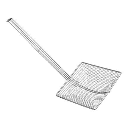 Stainless Steel Frying Shovel | EMGA | 20 x 20 cm | 51 cm Length | Mesh 2.38 x 2.38 mm 1