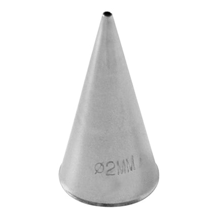 Seamless Stainless Steel Icing Tip 00 | EMGA | Smooth Piping Nozzle | Ø2 mm 1
